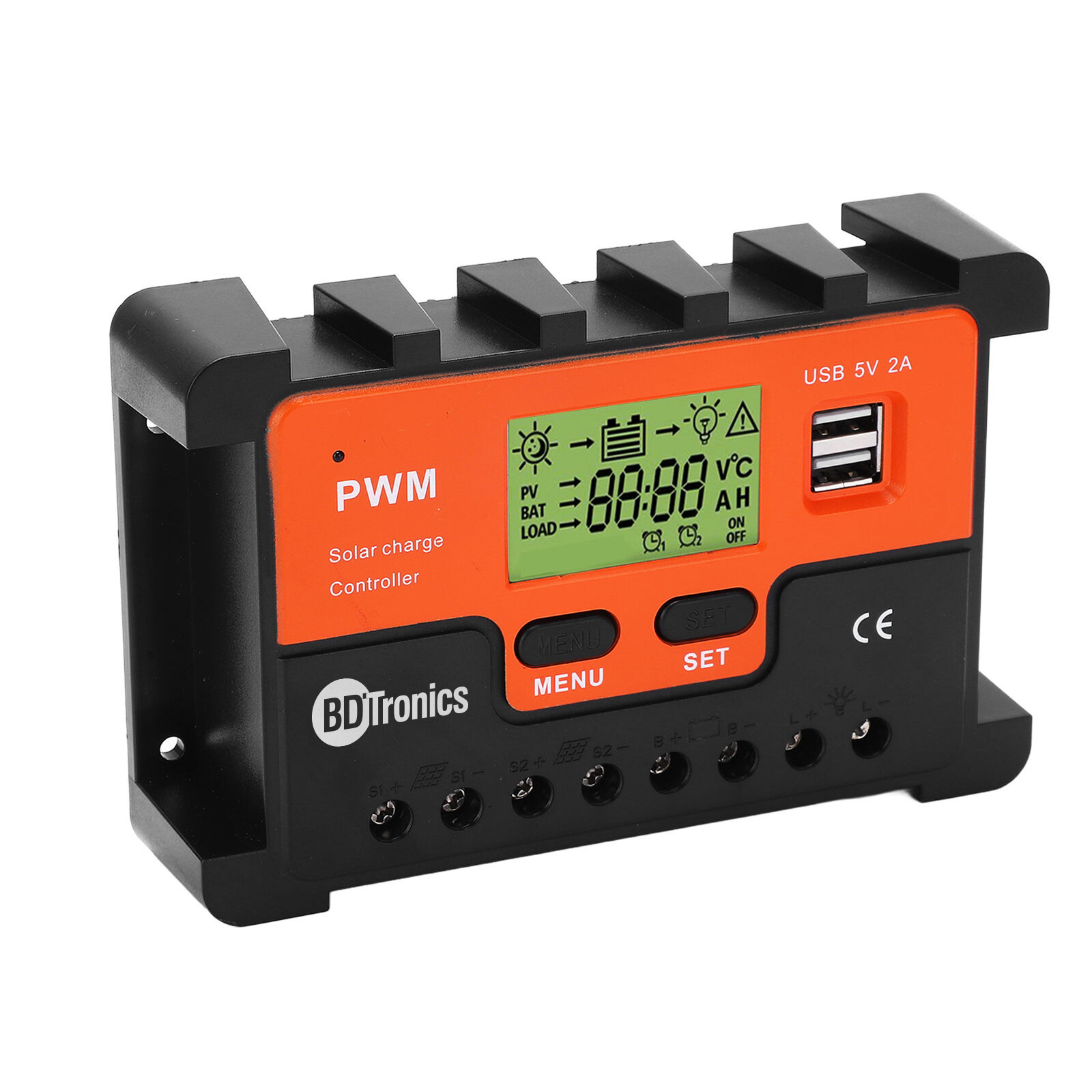 12V/24V 20A PWM Solar Charge Controller