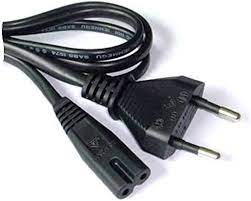2 Pin AC Power Supply Cable স্টান্ডার্ট (লম্বা তার)