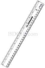 Deli 30cm Plastic Ruler-5pcs