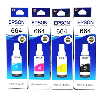 Epson 664  Ink Bottle Refill  Black / Cyan / Magenta / Yellow