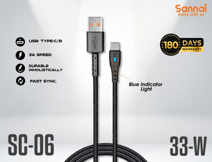 SC-06 Sannai Type-C 33W কেবল