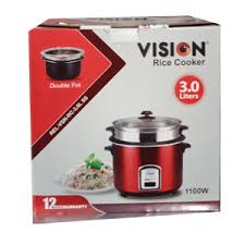 Vision 3.0 Liter Rice Cooker REL-50-05 SS Red (Double Pot)